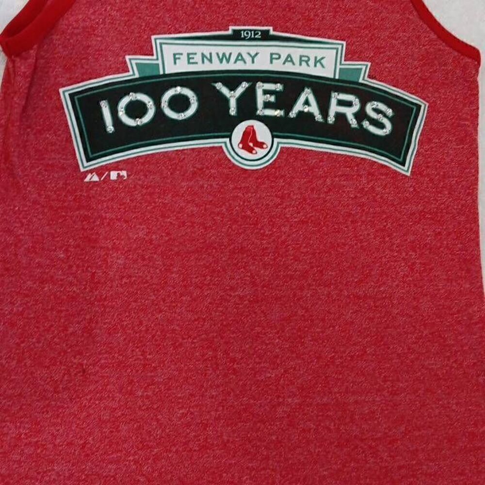 Fenway Park Women's Tank Tshirt Size Small 100 Years studded with sparkle jewels